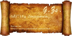 Gálfy Zsuzsanna névjegykártya