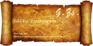 Gálfy Zsuzsanna névjegykártya